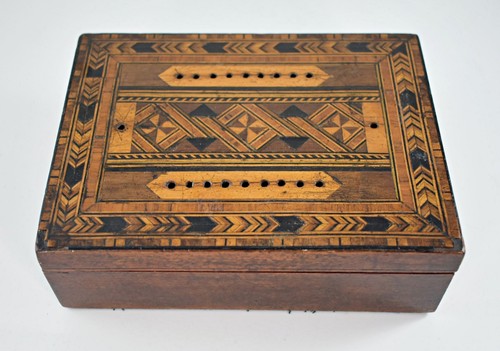 Antique tunbridge ware wooden - antique,