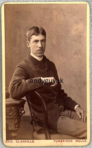 Cdv handsome young man - cdv,