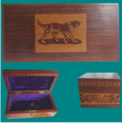Tunbridge ware jewel trinket - ware,