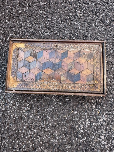 Antique tunbridge ware box - antique,