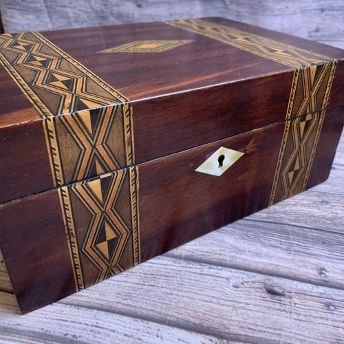 Antique walnut tunbridge ware - tunbridge,