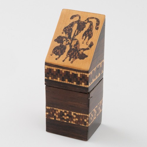 Tunbridge ware needle case - tunbridge,