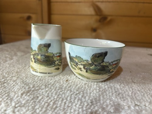 Vintage souvenir cream sugar - vintage,