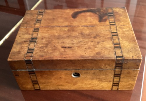 Antique wooden box tunbridge - wooden,