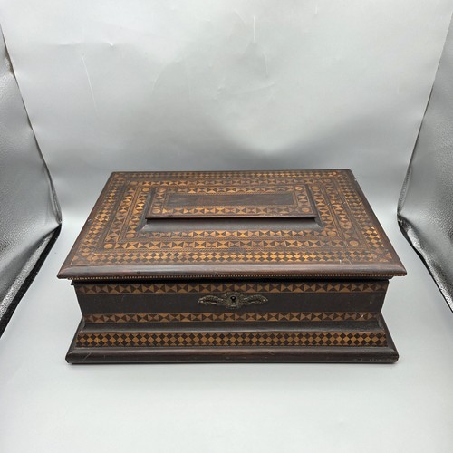 Antique tunbridge ware box - tunbridge,
