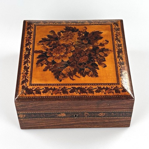 Tunbridge ware handkerchief