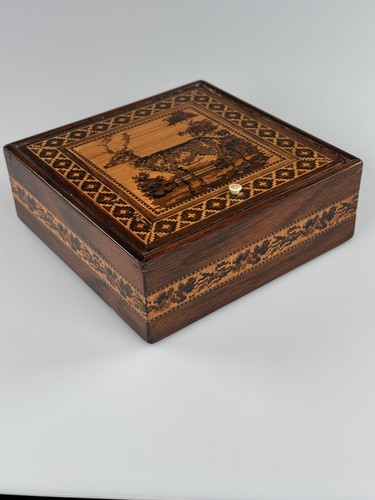 Tunbridge ware handkerchief