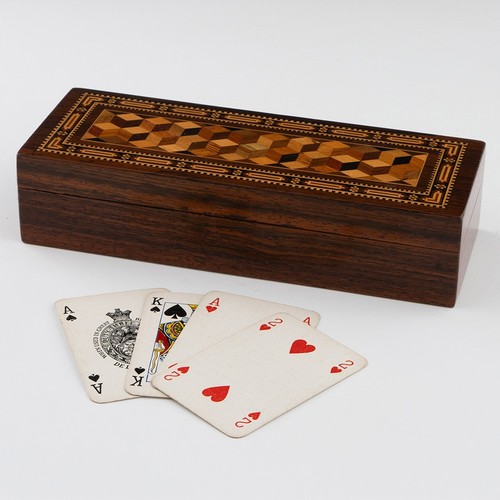 Tunbridge ware playing card - tunbridge,