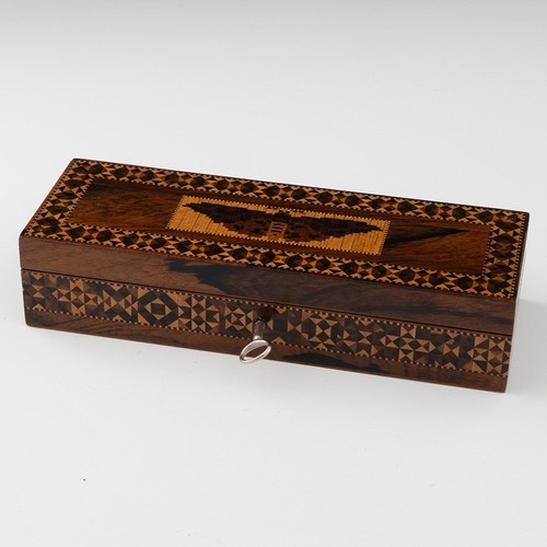 Tunbridge ware pen box - box, with