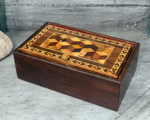 Antique tunbridge ware - antique, stamp