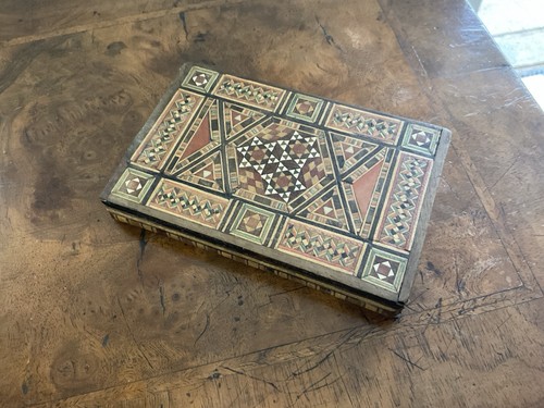 Tunbridge ware cigarette case - tunbridge,
