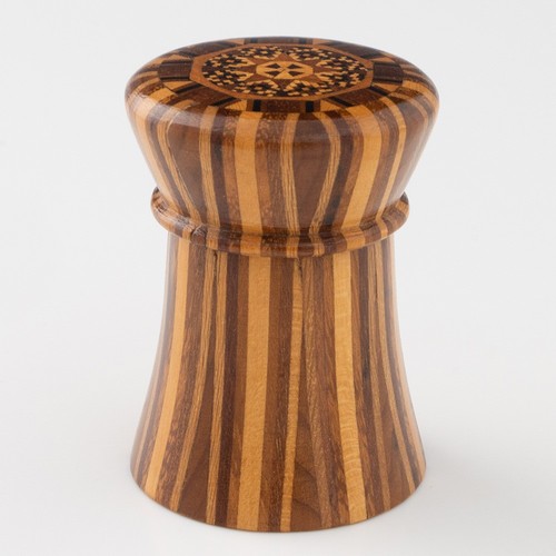 Tunbridge ware match box with - match,