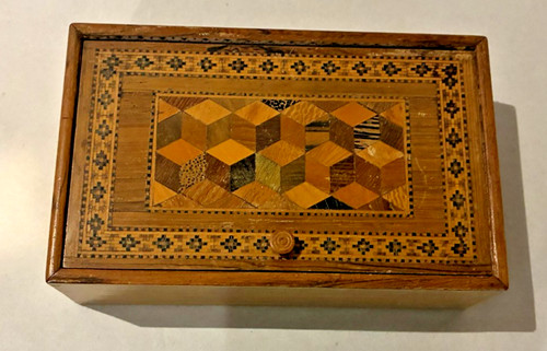 Antique tunbridge ware inlaid - antique,